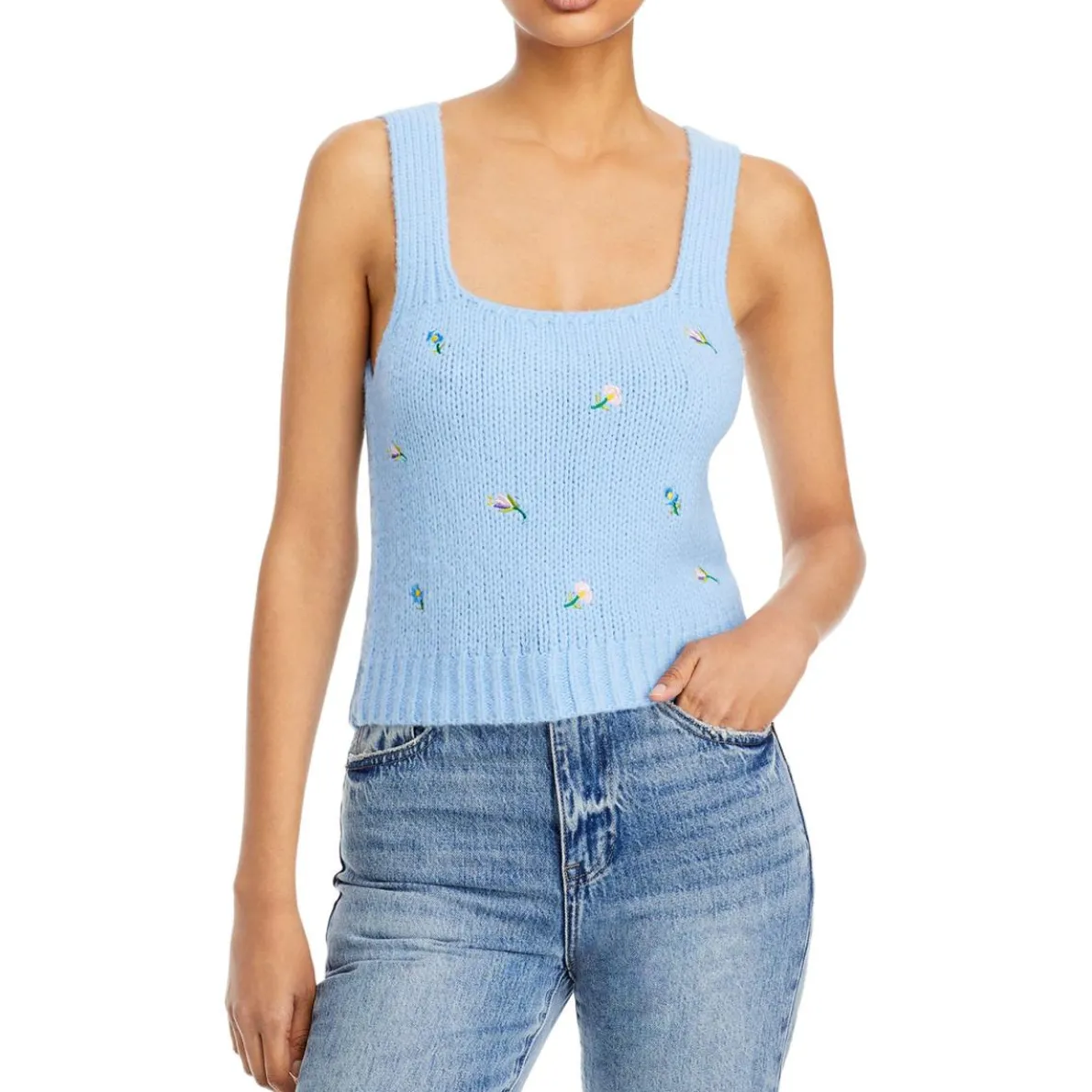 Floral Embroidered Tank Top