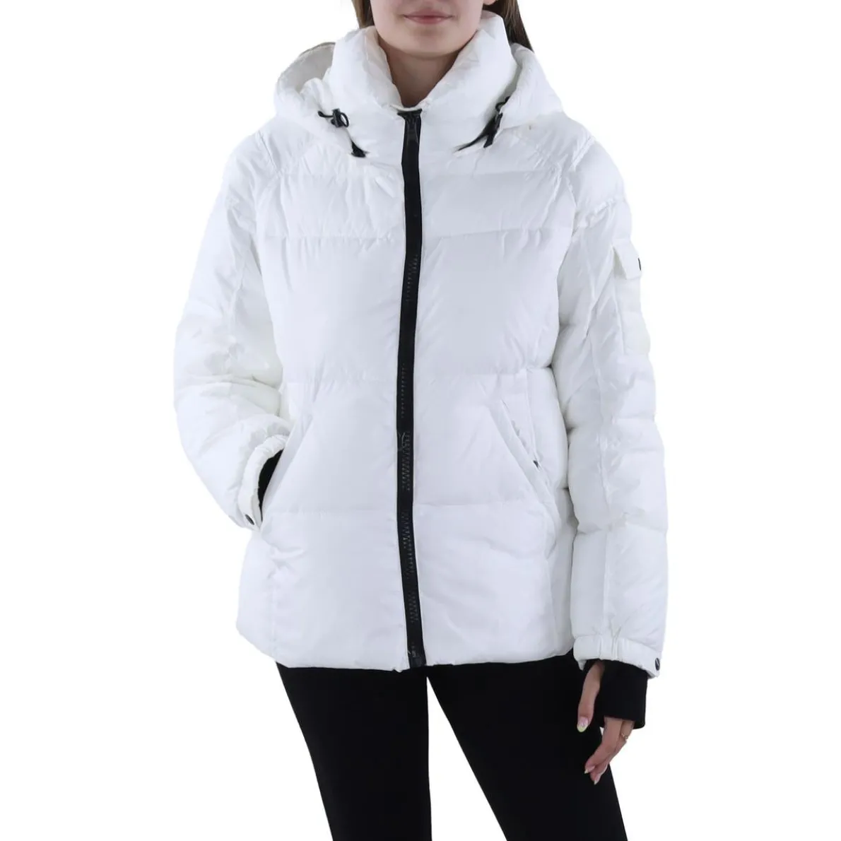 Matte Kylie Solid Nylon Puffer Jacket