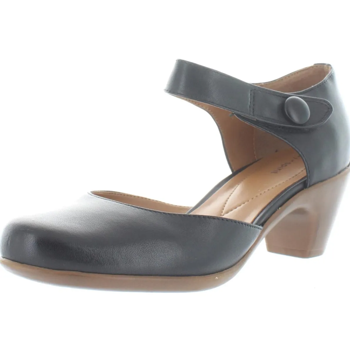 Clarice Cushioned Footbed Block Heel Mary Jane Heels