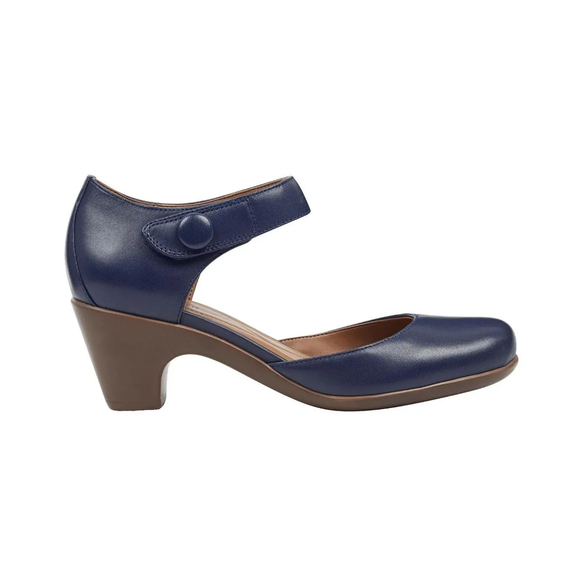 Clarice Cushioned Footbed Block Heel Mary Jane Heels