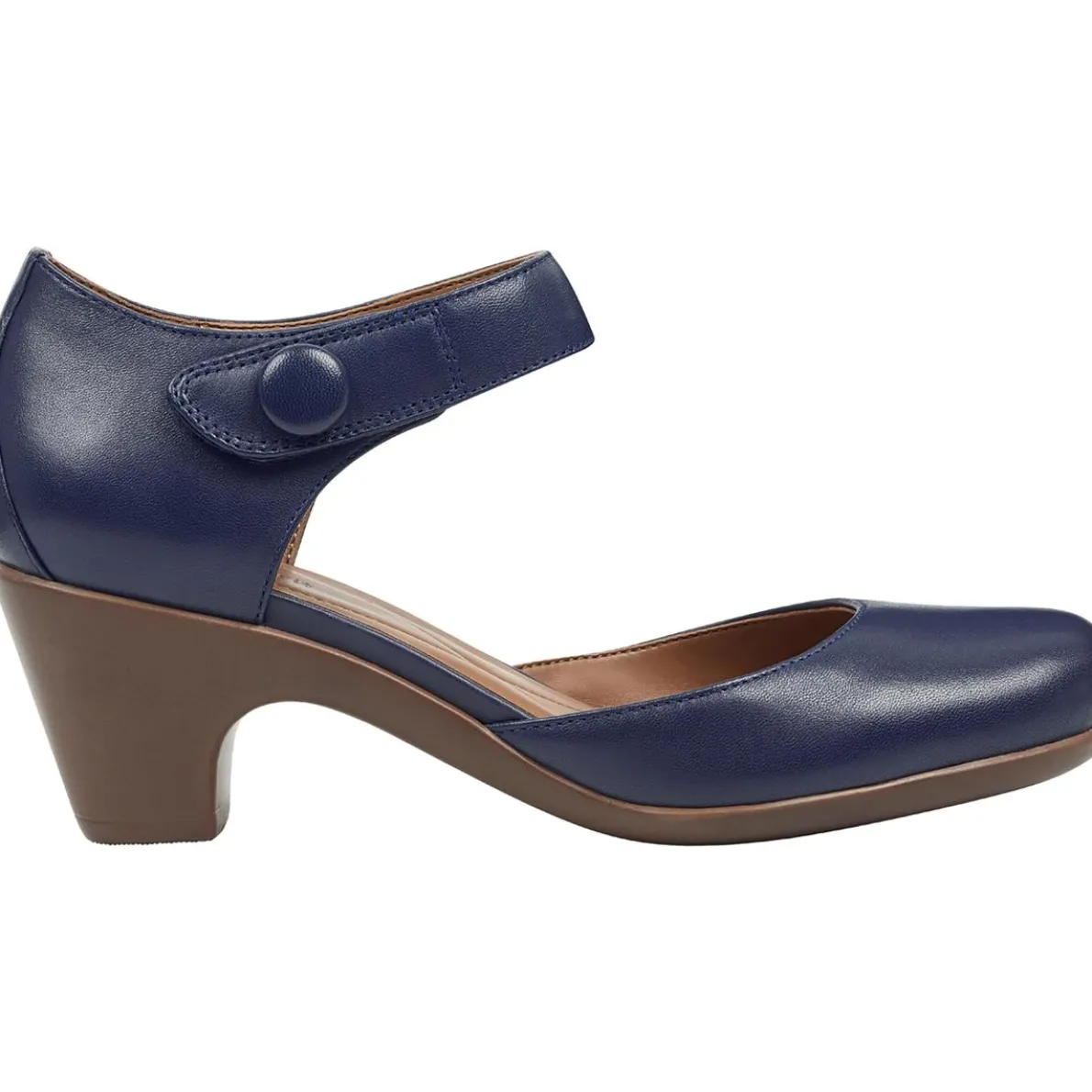 Clarice Cushioned Footbed Block Heel Mary Jane Heels