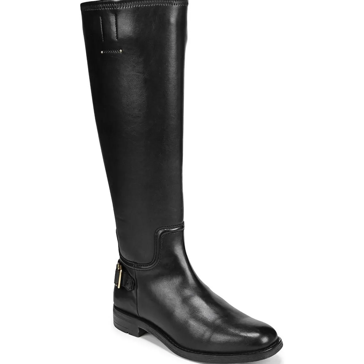 Merina Buckle Embossed Knee-High Boots