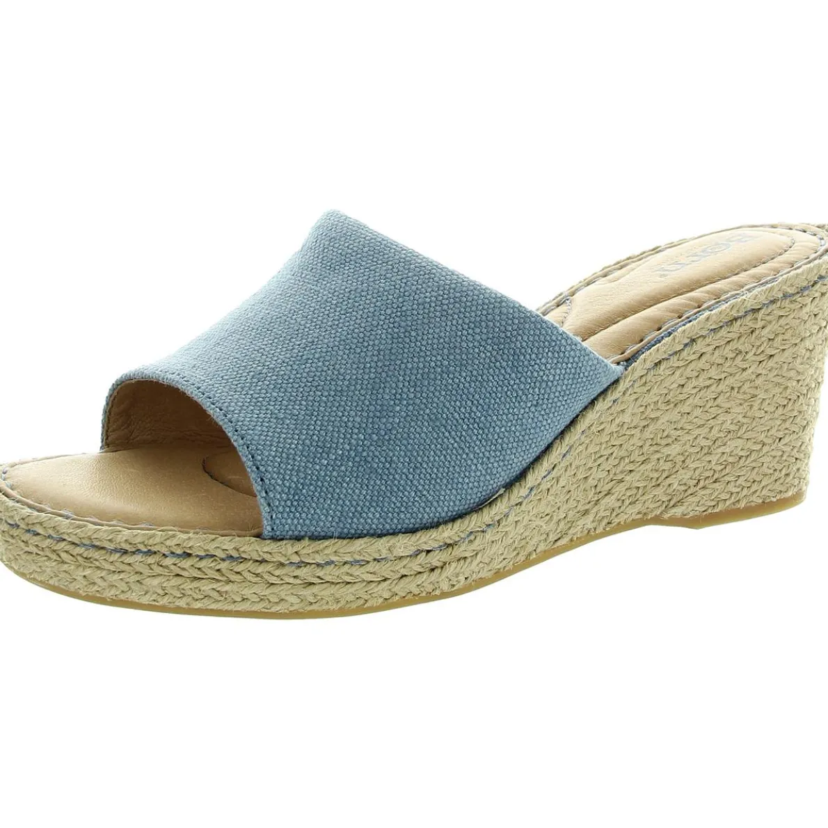 Cork Leather Wedge Sandals