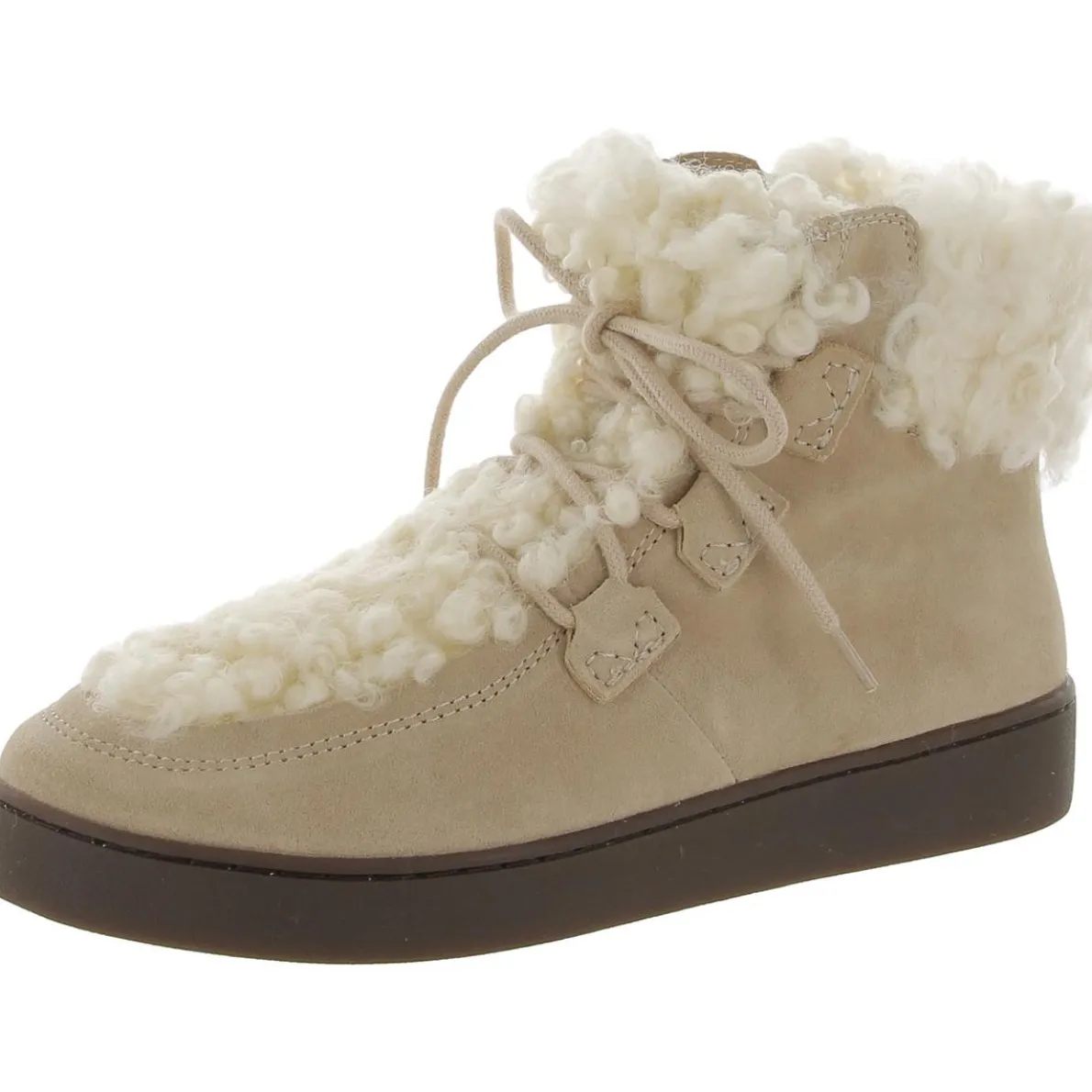 Splendid Oak Suede Faux Fur Booties