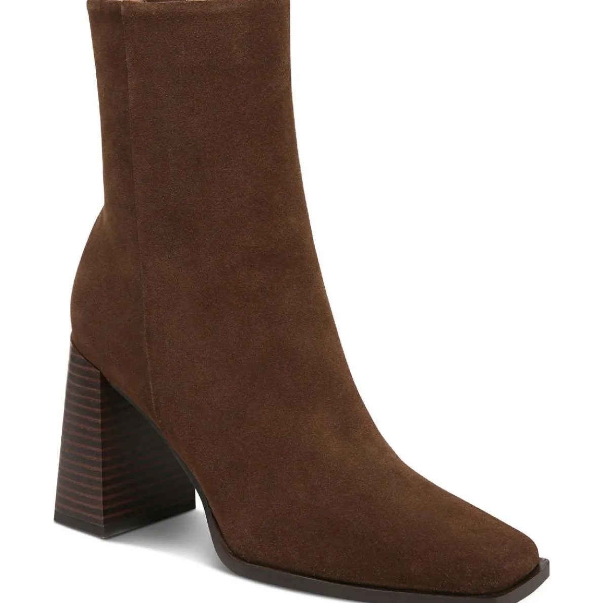 Ivette Suede Square Toe Ankle Boots
