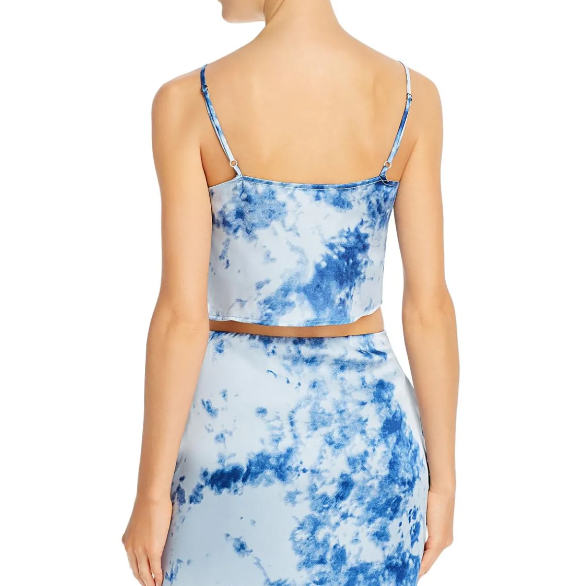 V Neck Tie Dye Crop Top