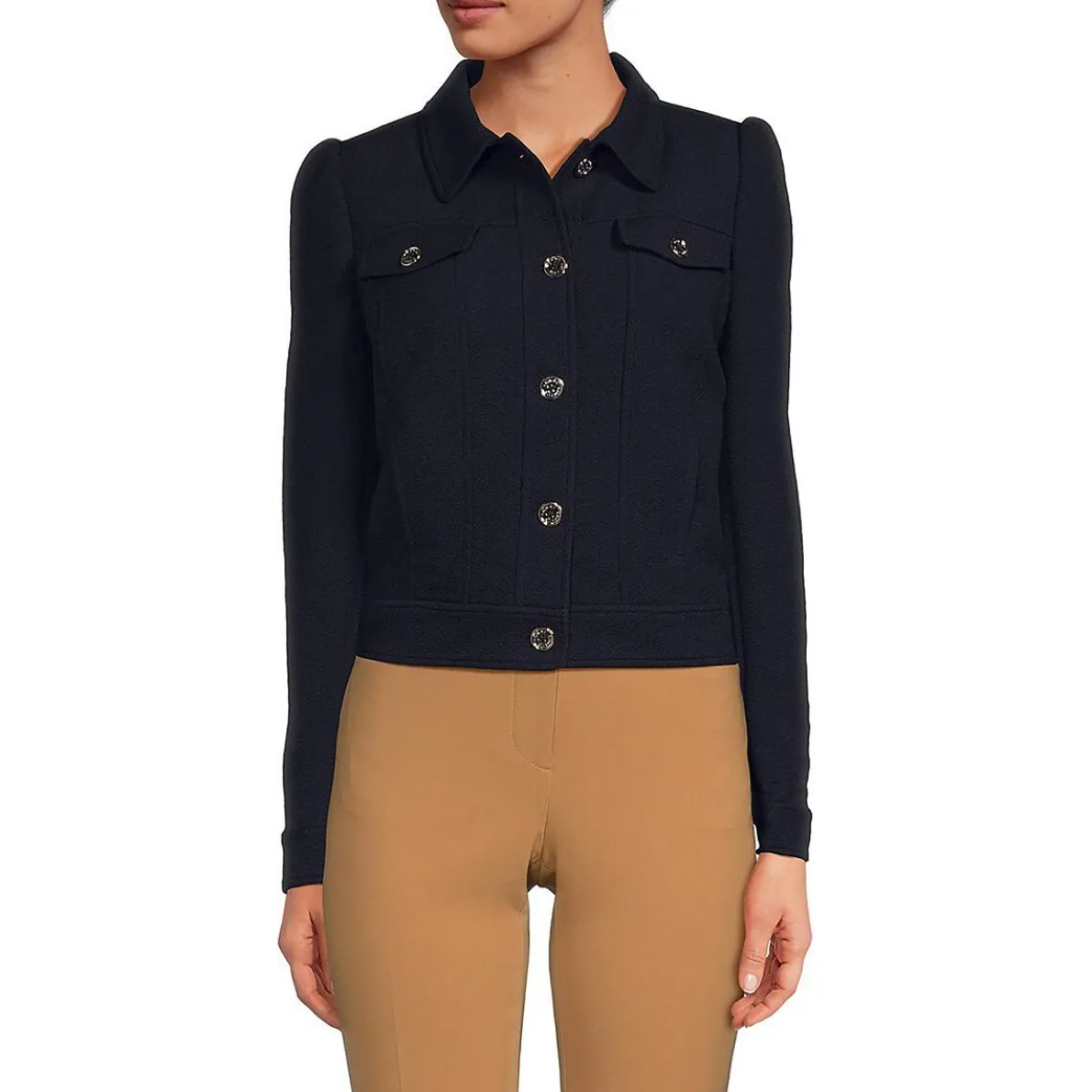 Shoulder Pads Solid Soft Shell Jacket