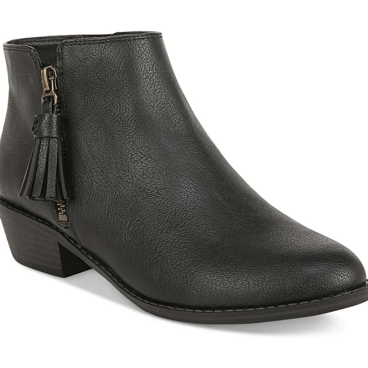 Val Western Block Heel Stacked Heel Ankle Boots