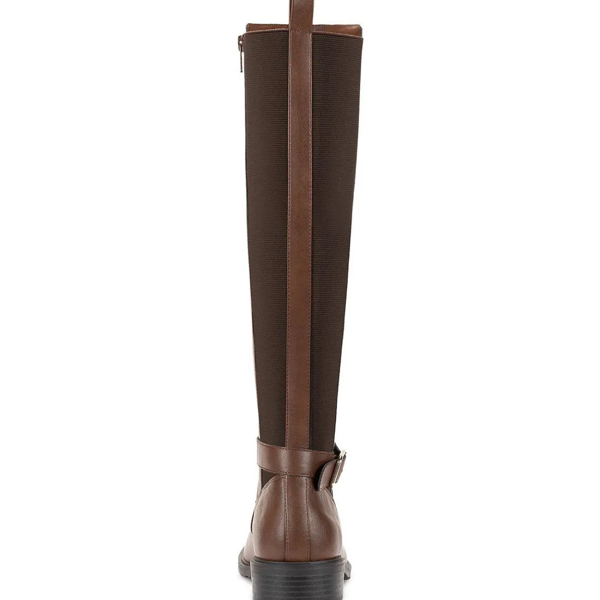 Valenciaa Zipper Faux Leather Knee-High Boots