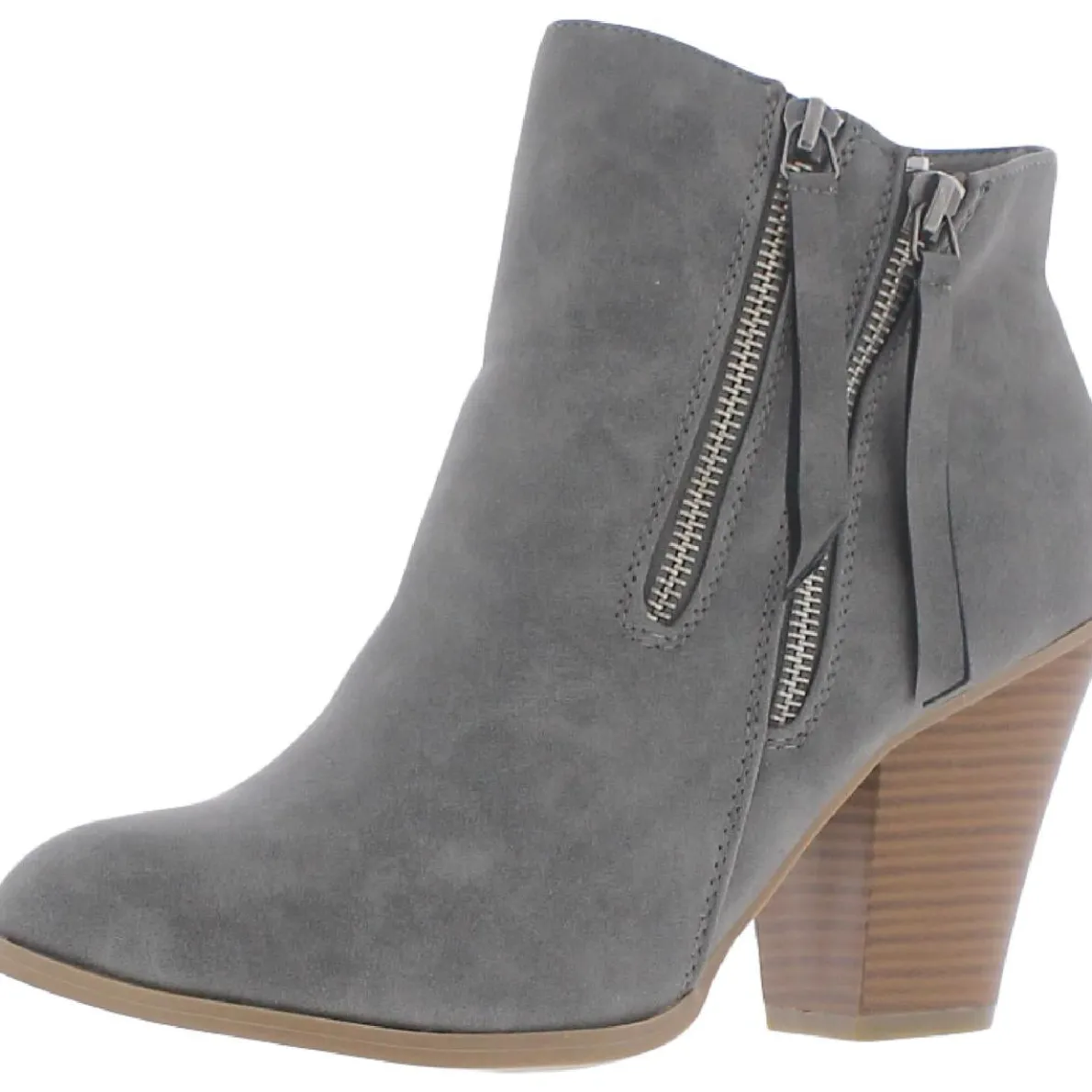Vally Zipper Almond Toe Ankle Boots