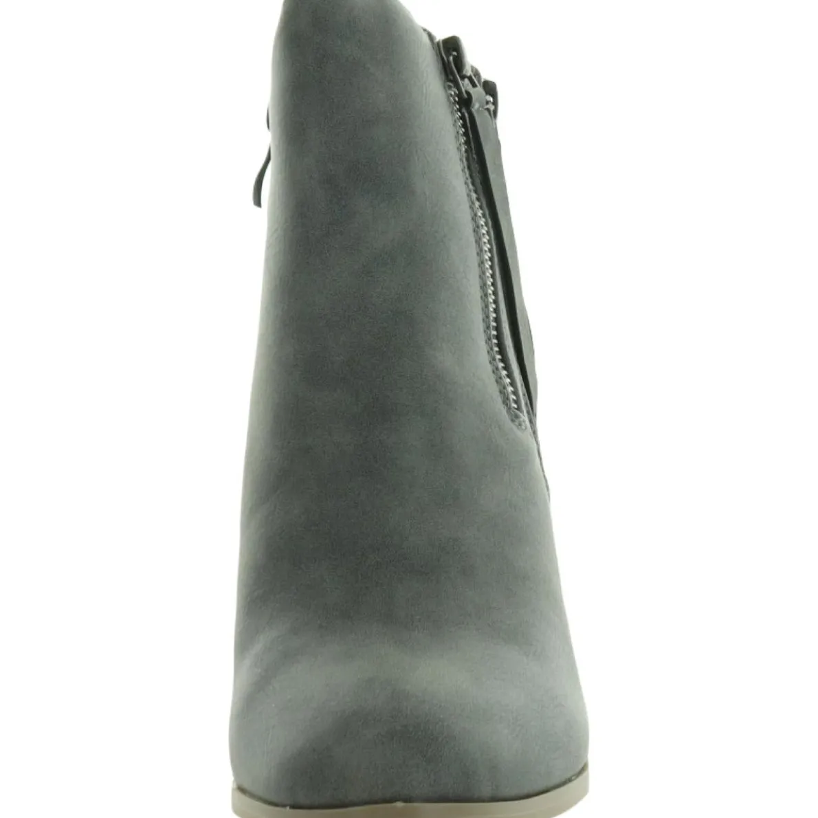 Vally Zipper Almond Toe Ankle Boots