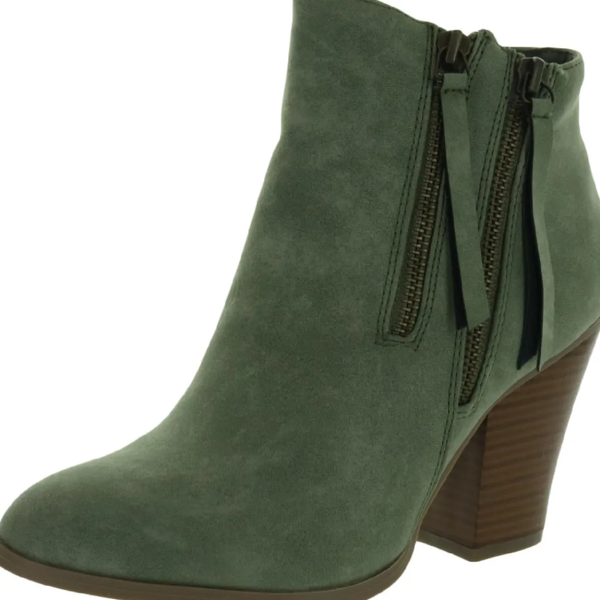 Vally Zipper Almond Toe Ankle Boots