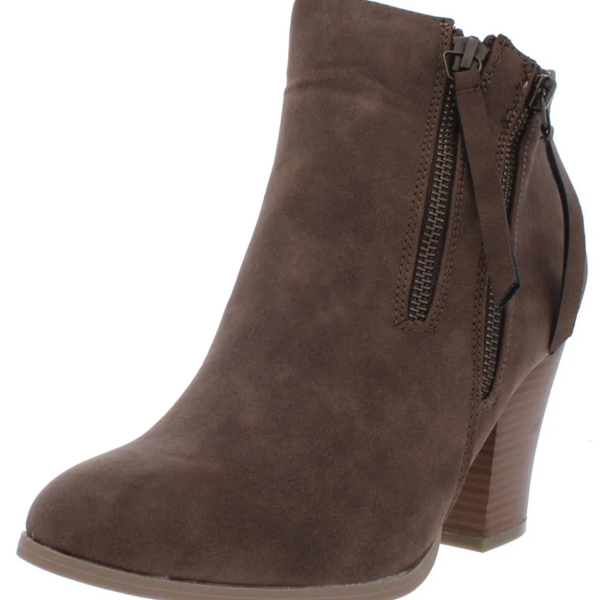 Vally Zipper Almond Toe Ankle Boots