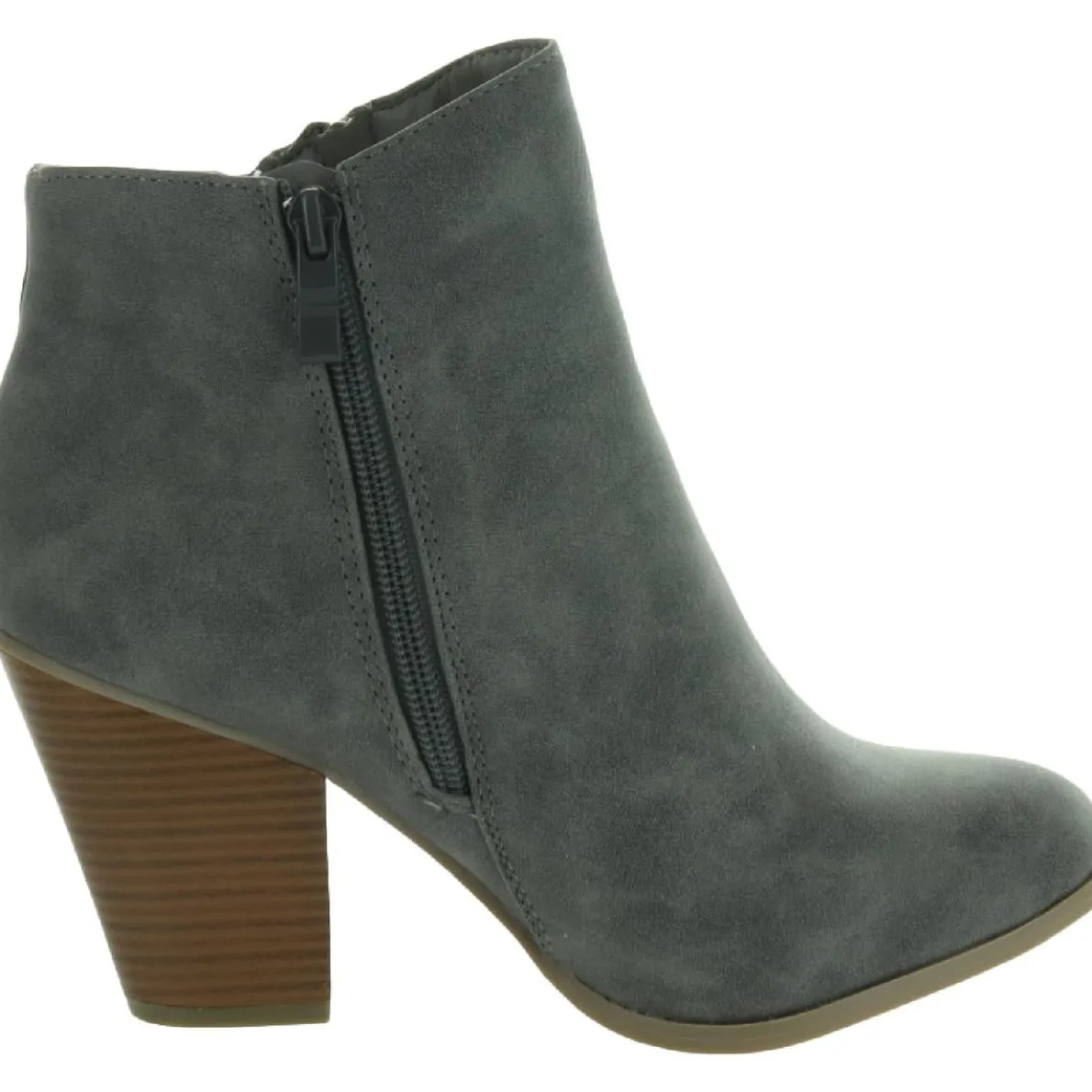 Vally Zipper Almond Toe Ankle Boots