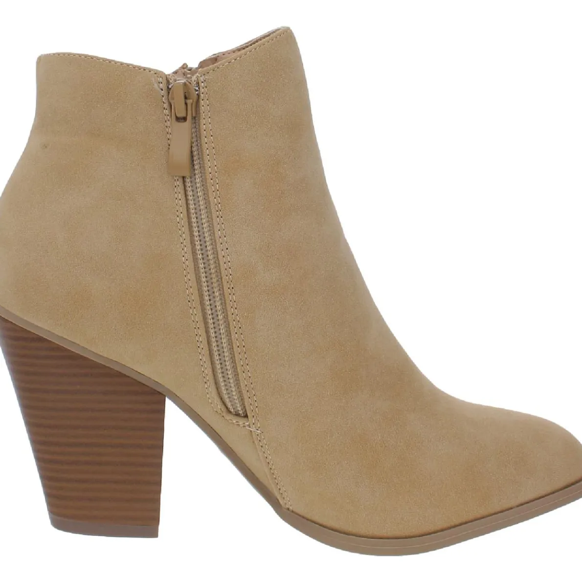 Vally Zipper Almond Toe Ankle Boots