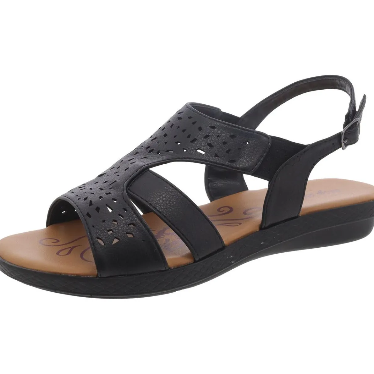 Bolt Open-Toe Padded Insole Slingback Sandals