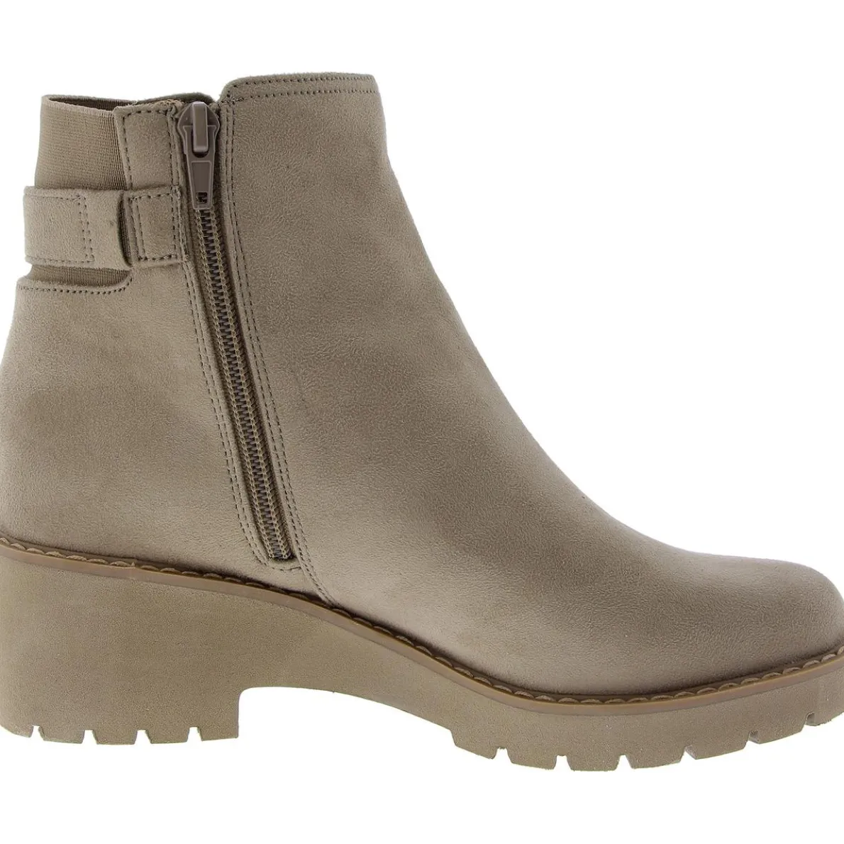 Vedaa Zip Up Lug Sole Ankle Boots