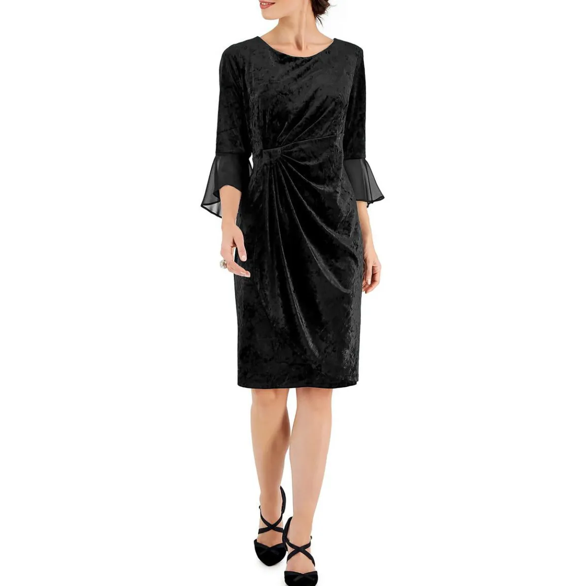 Velvet Midi Cocktail and Party Dress