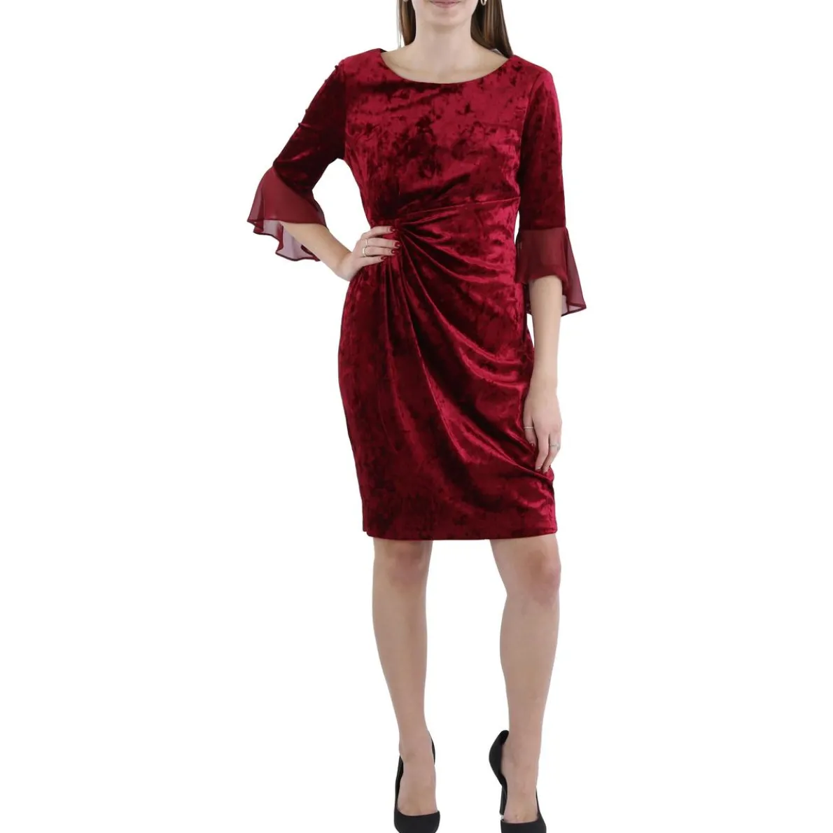 Velvet Midi Cocktail and Party Dress