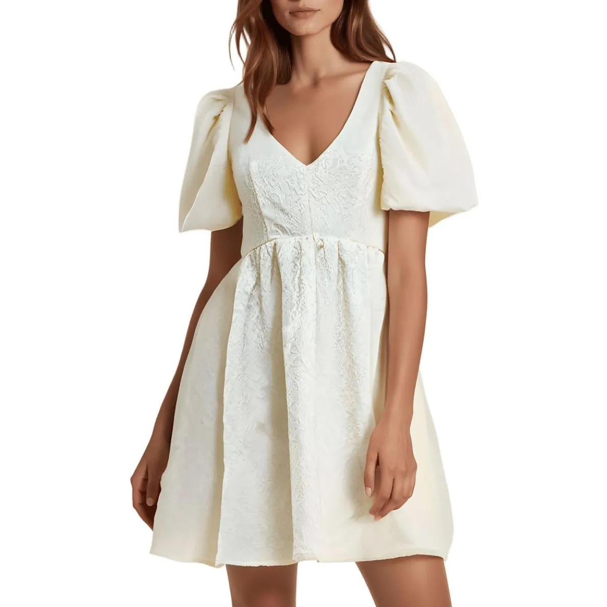 Juniors Pocket Jacquard Cocktail And Party Dress