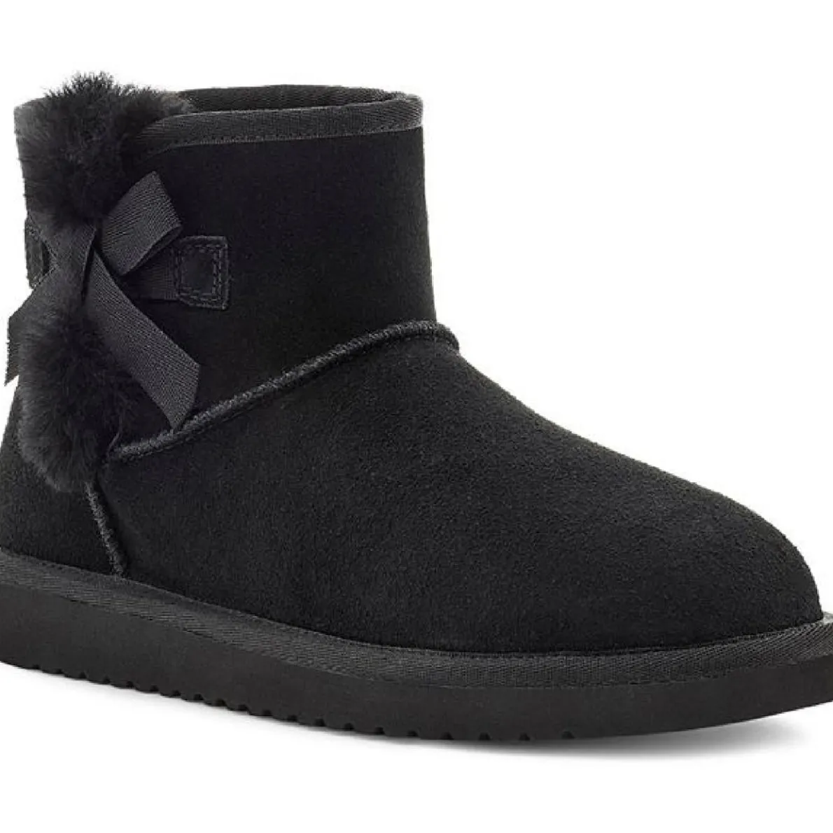 Victoria Mini Suede Pull On Shearling Boots
