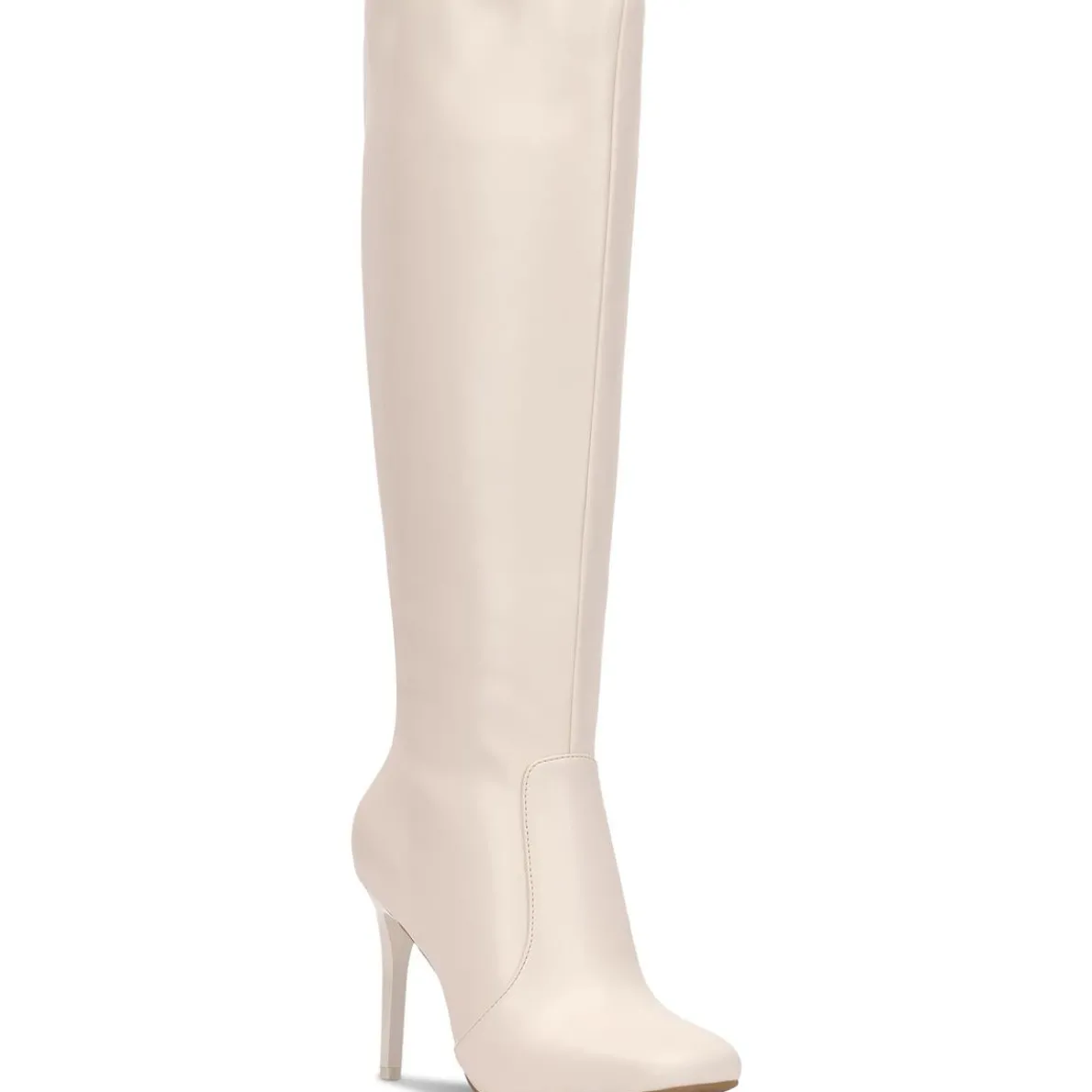VIDEL Faux Leather Zipper Knee-High Boots