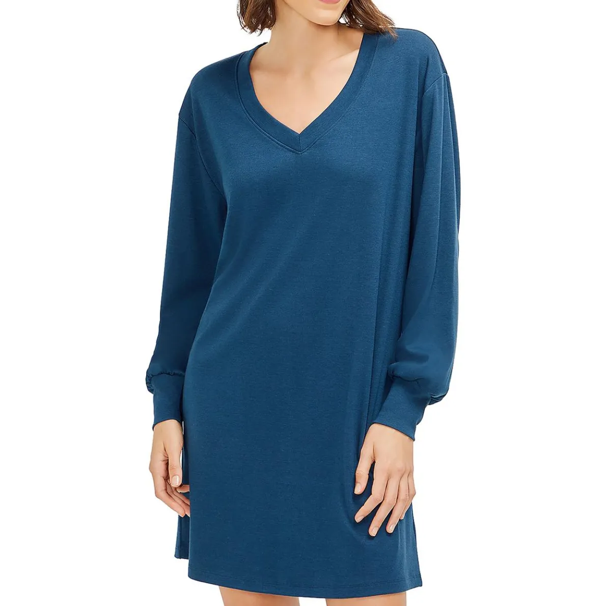 V-Neck Short T-Shirt Dress