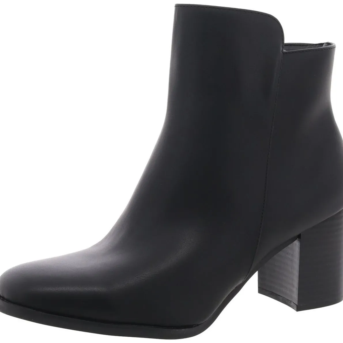 Vogued Faux Leather Ankle Booties