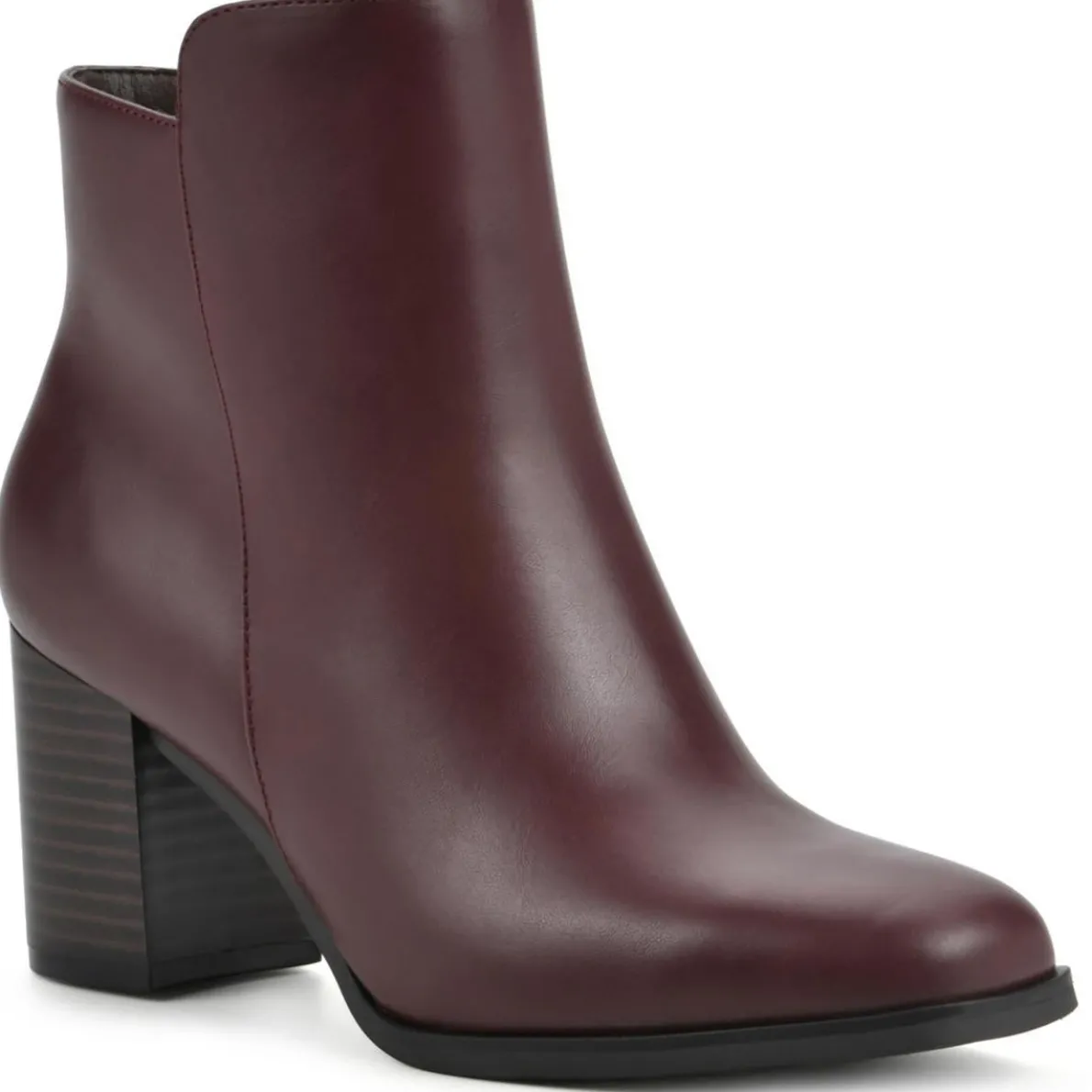 Vogued Faux Leather Ankle Booties