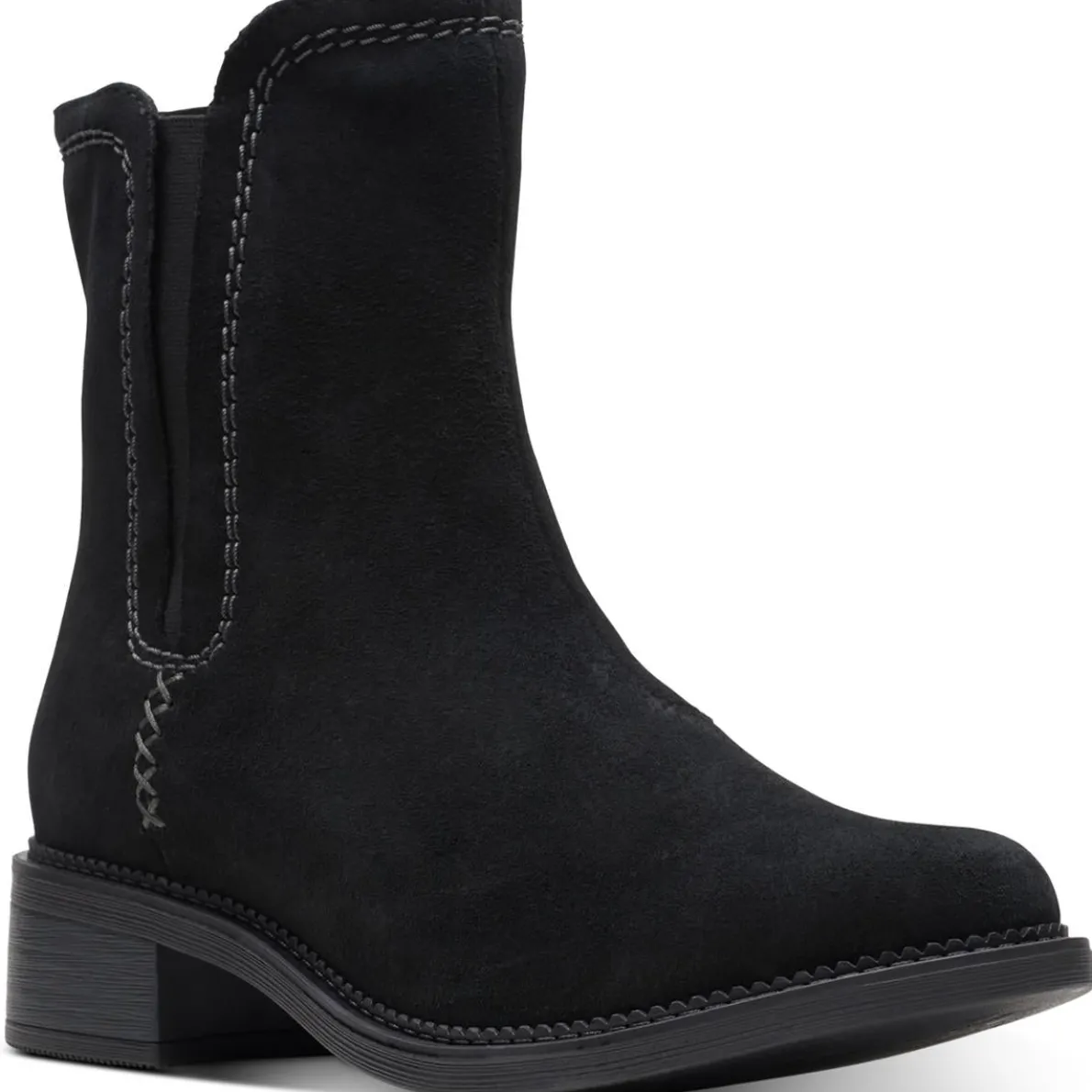 Maye Step Zipper Round Toe Ankle Boots