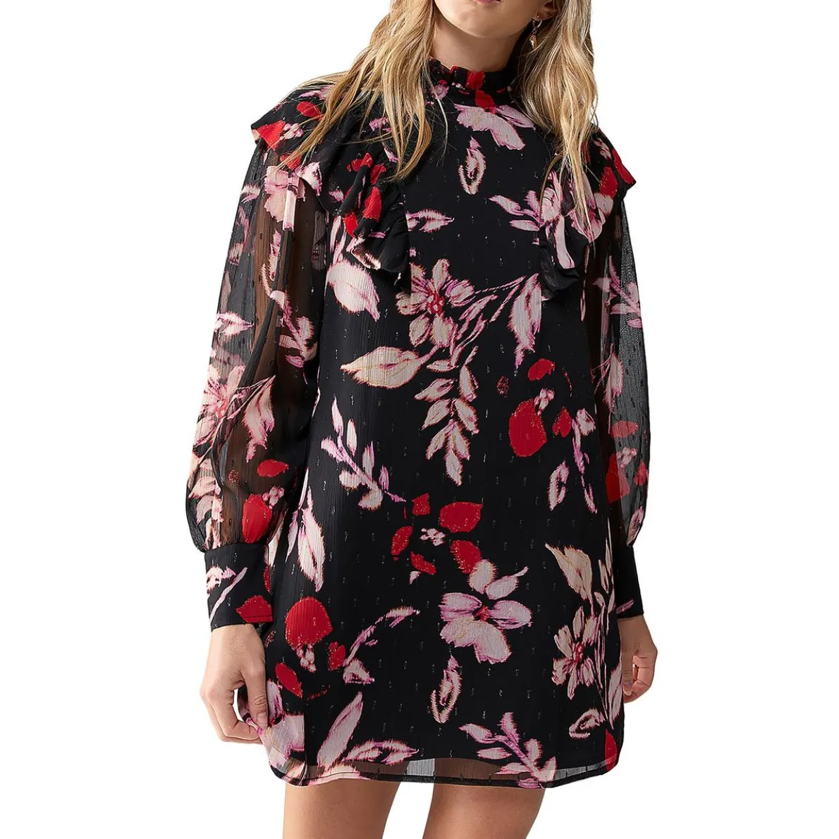 Twice As Cute Floral Print Babydoll Dress