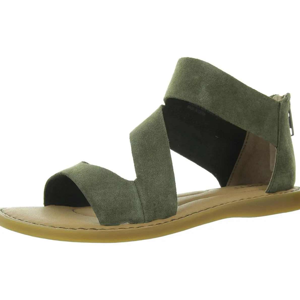 Zipper Leather Ankle Strap