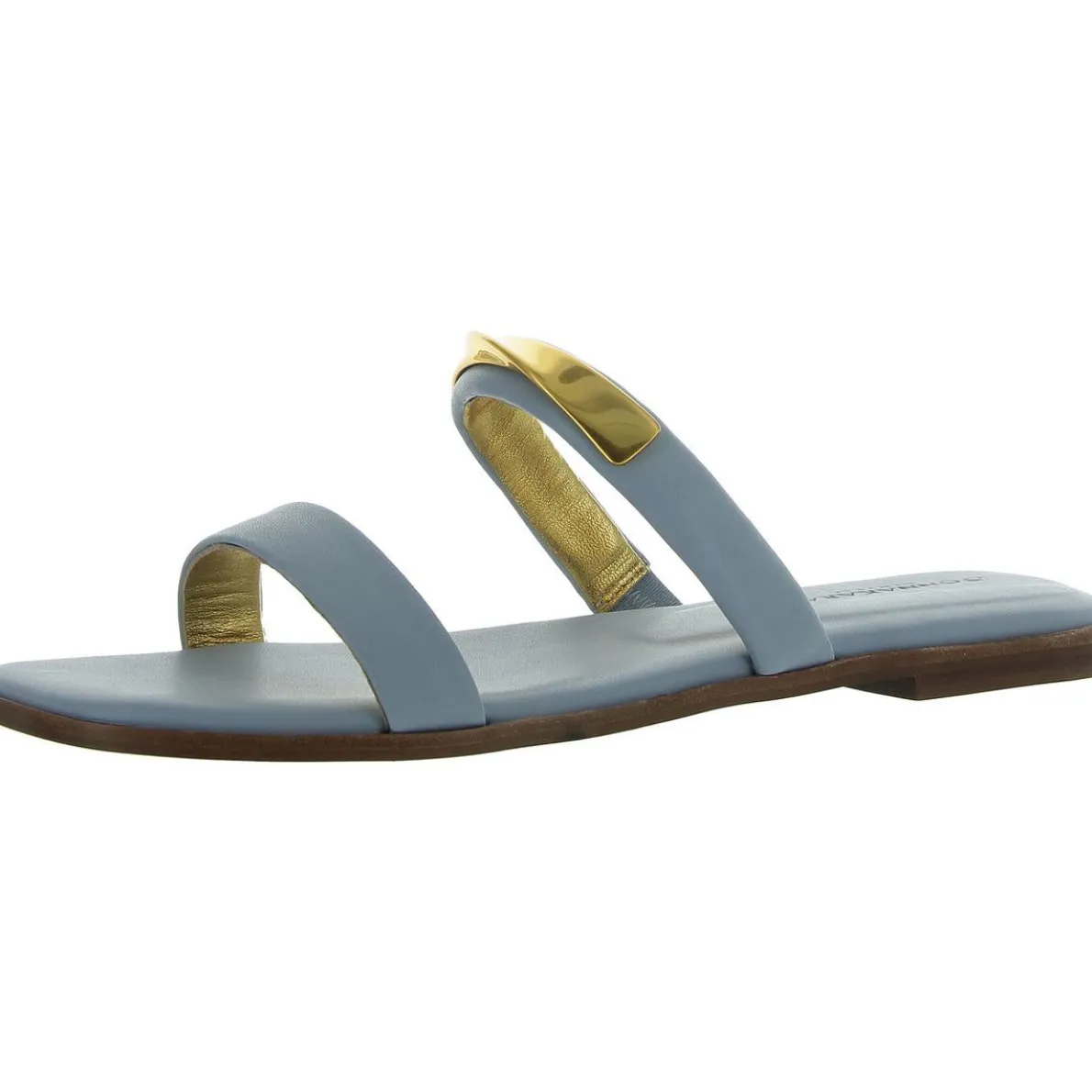 Harmoni Faux Leather Slip On Slide Sandals