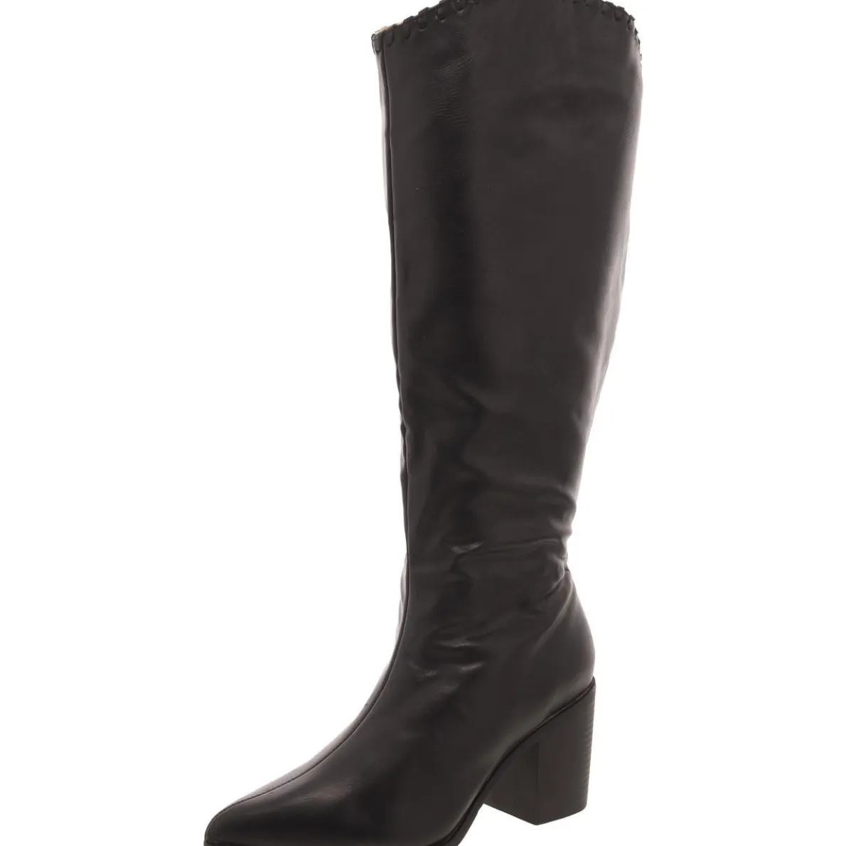 Faux Leather Extra Wide Calf Knee-High Boots