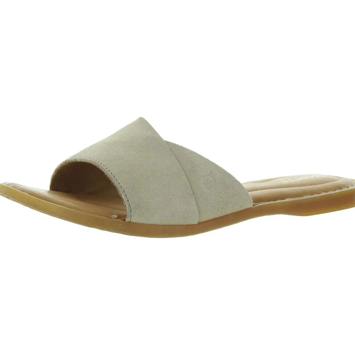 Padded Insole Leather Slide Sandals