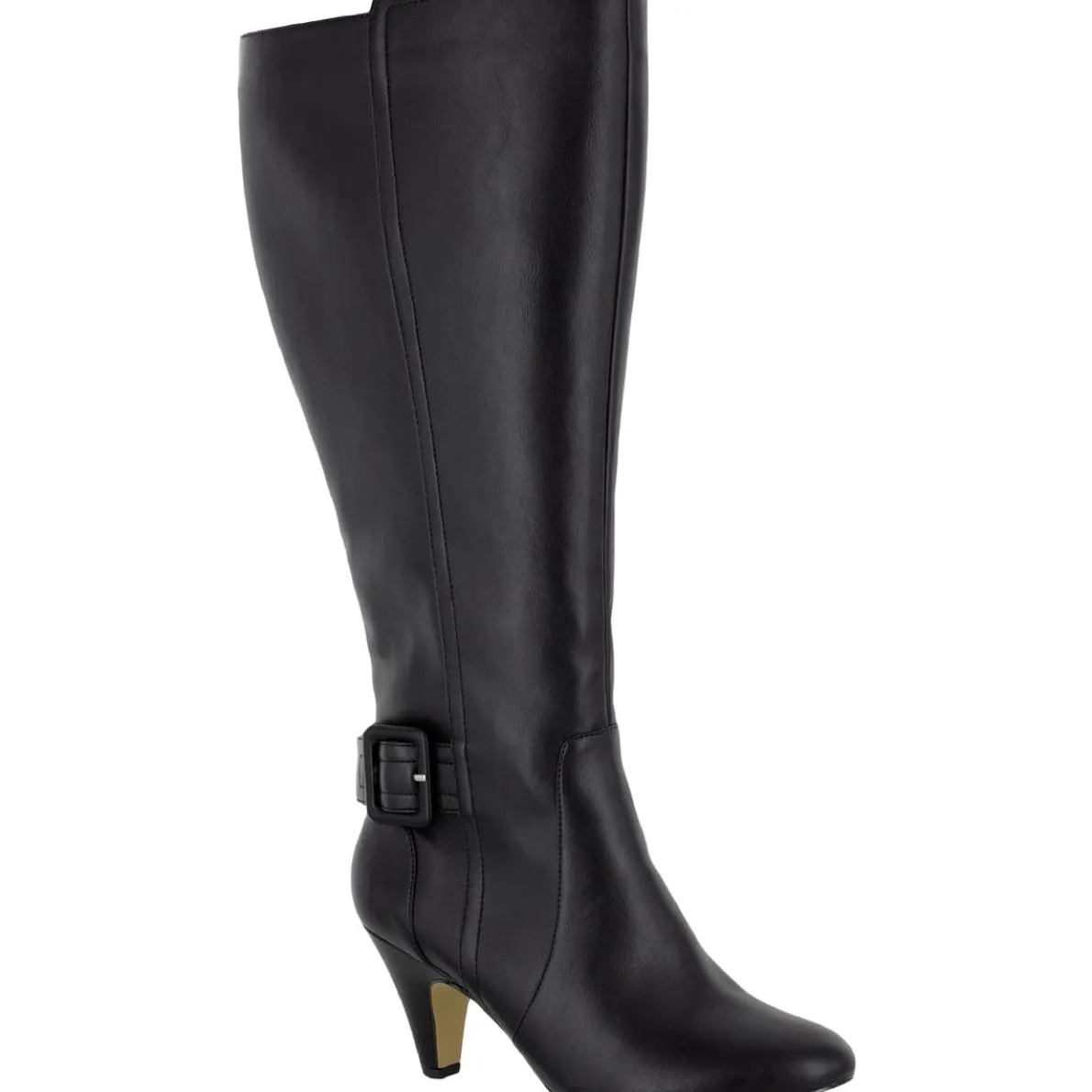 Troy II Plus Faux Leather Wide Calf Knee-High Boots