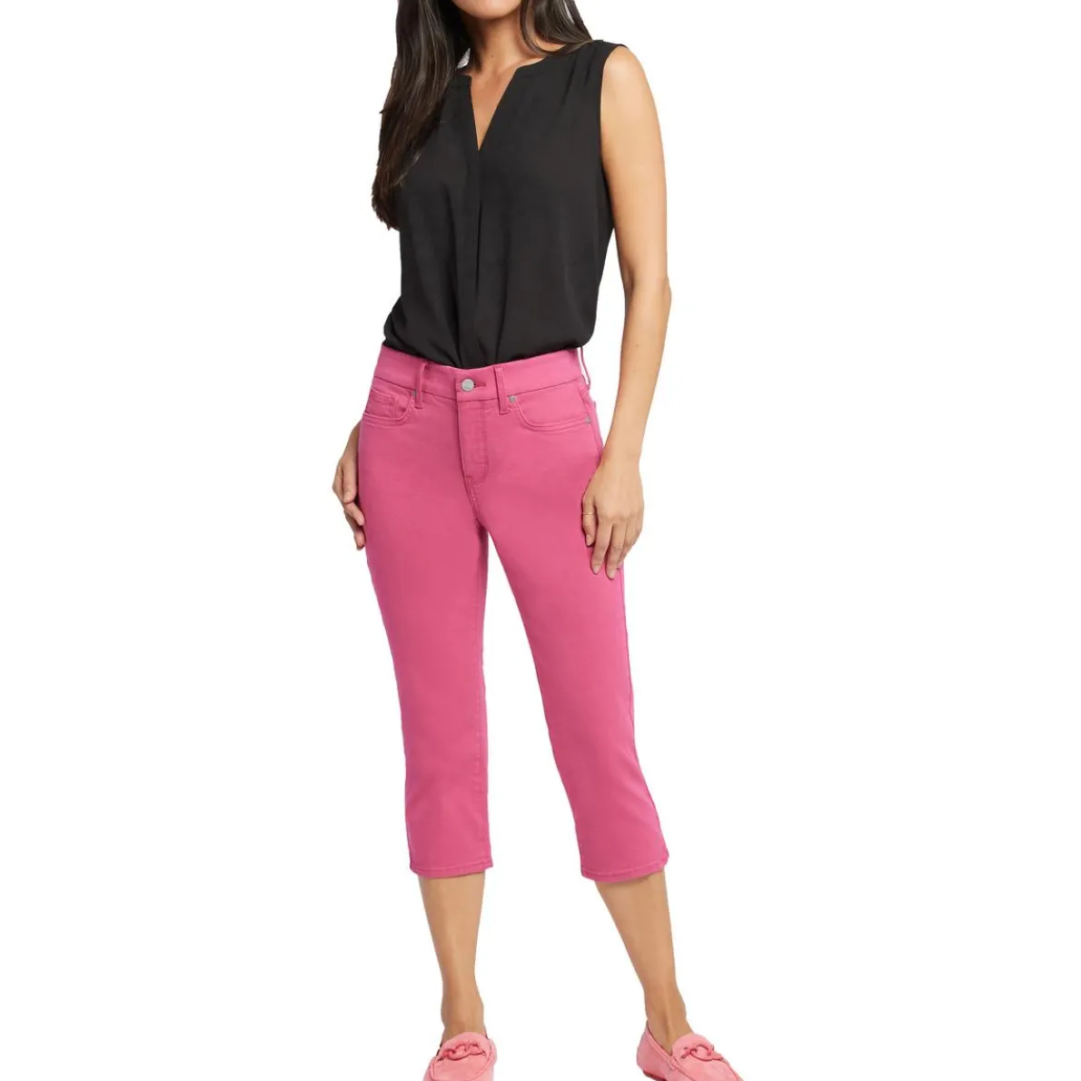 Waist Match Tummy Slimming Denim Cropped Jeans