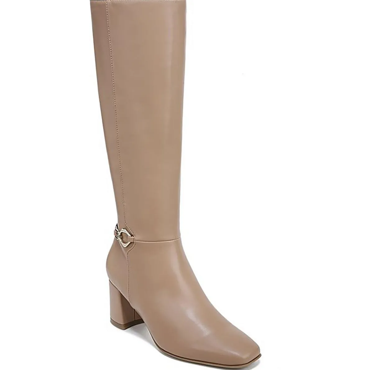 Waylon Faux Leather Square Toe Knee-High Boots