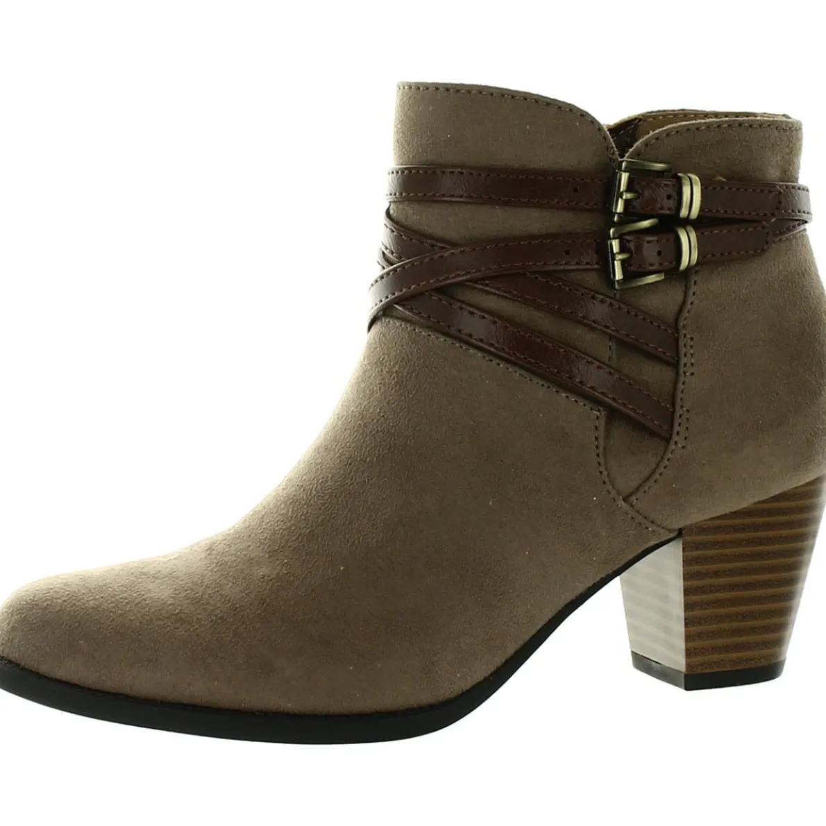 Jezebel Faux Suede Memory Foam Block Heel Boot