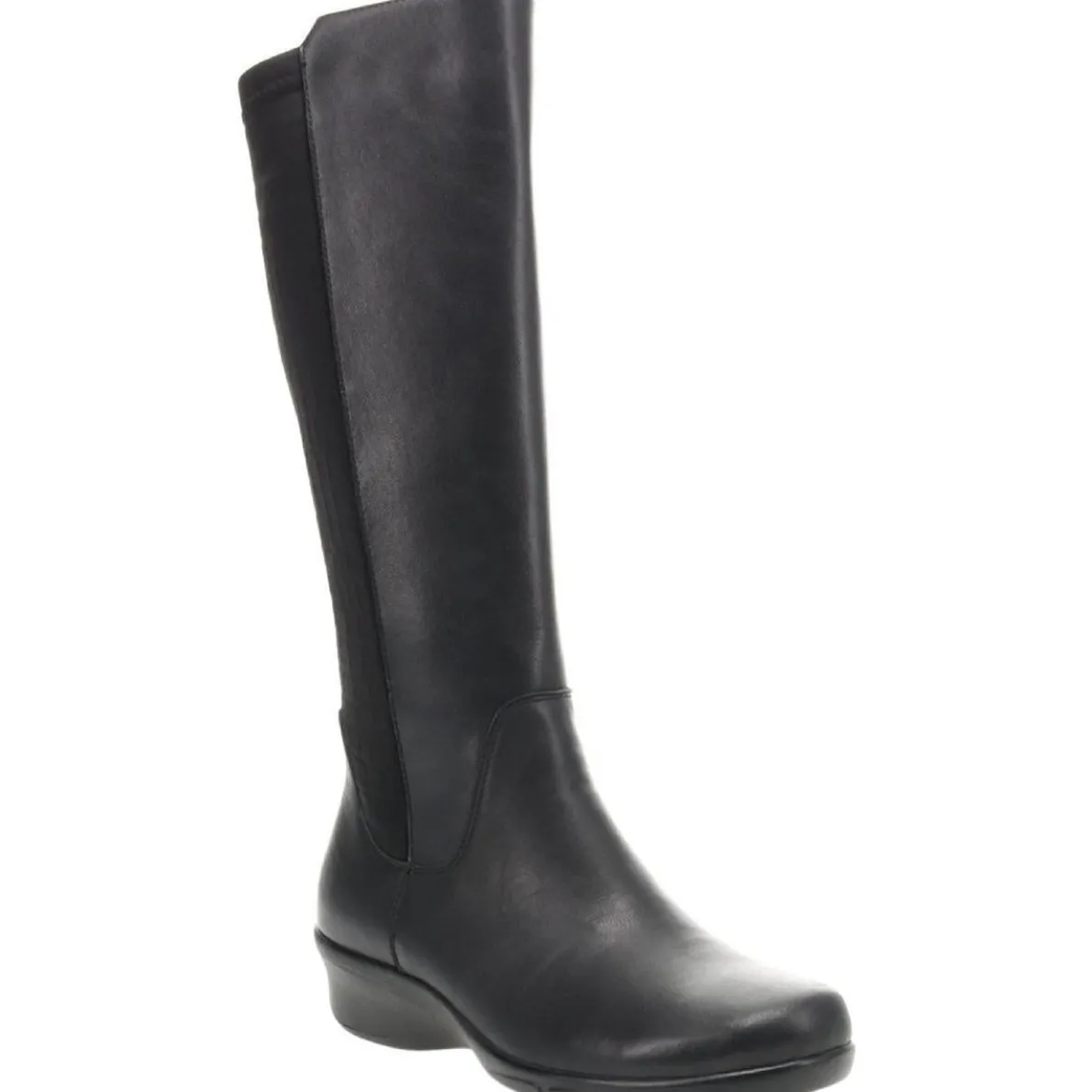 West Leather Embossed Knee-High Boots