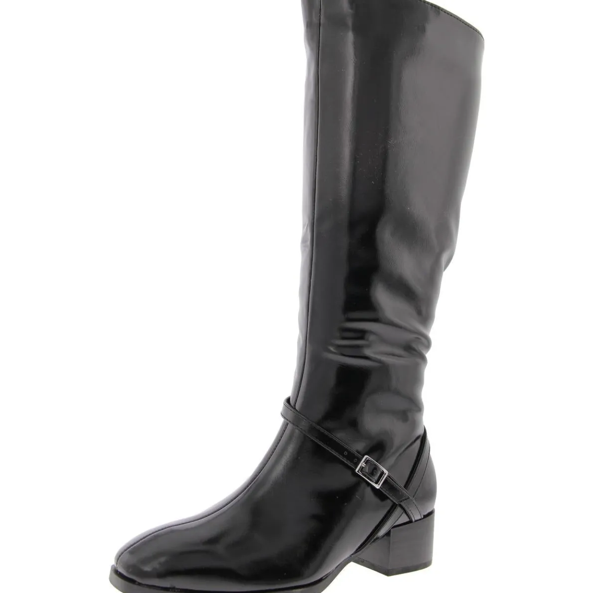 Wide Calf Faux Leather Knee-High Boots