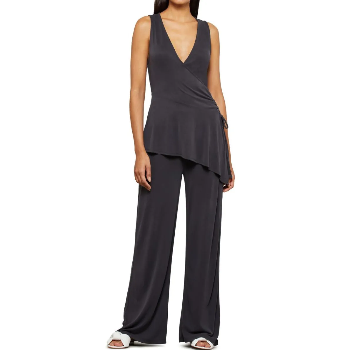 Asymmetrical Drawstring Top