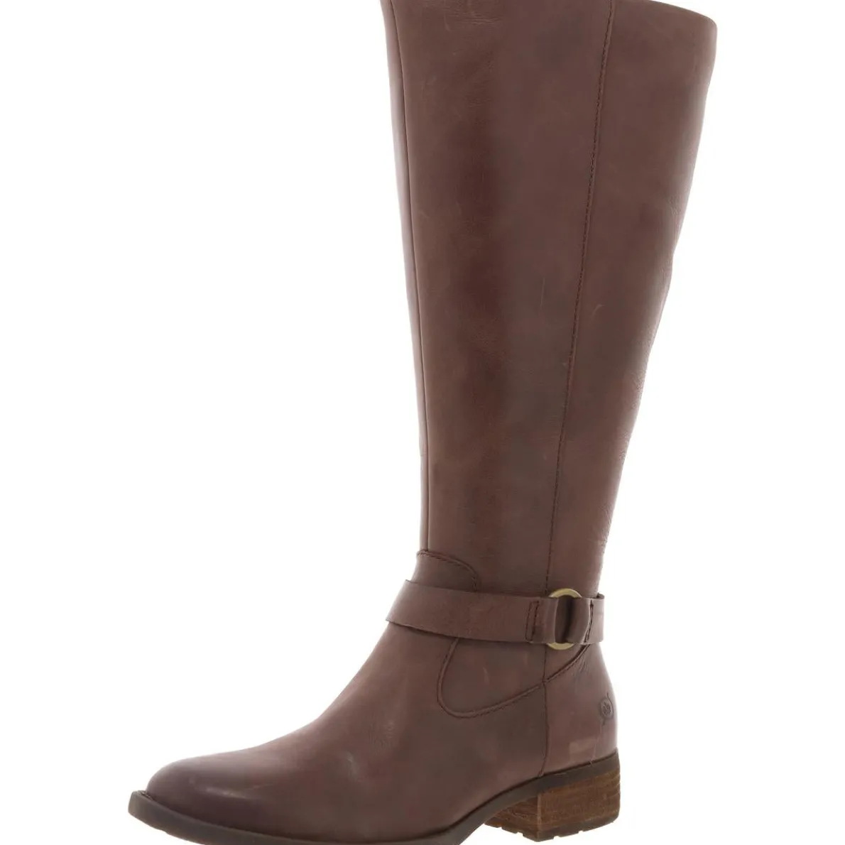 Wide Calf Leather Knee-High Boots