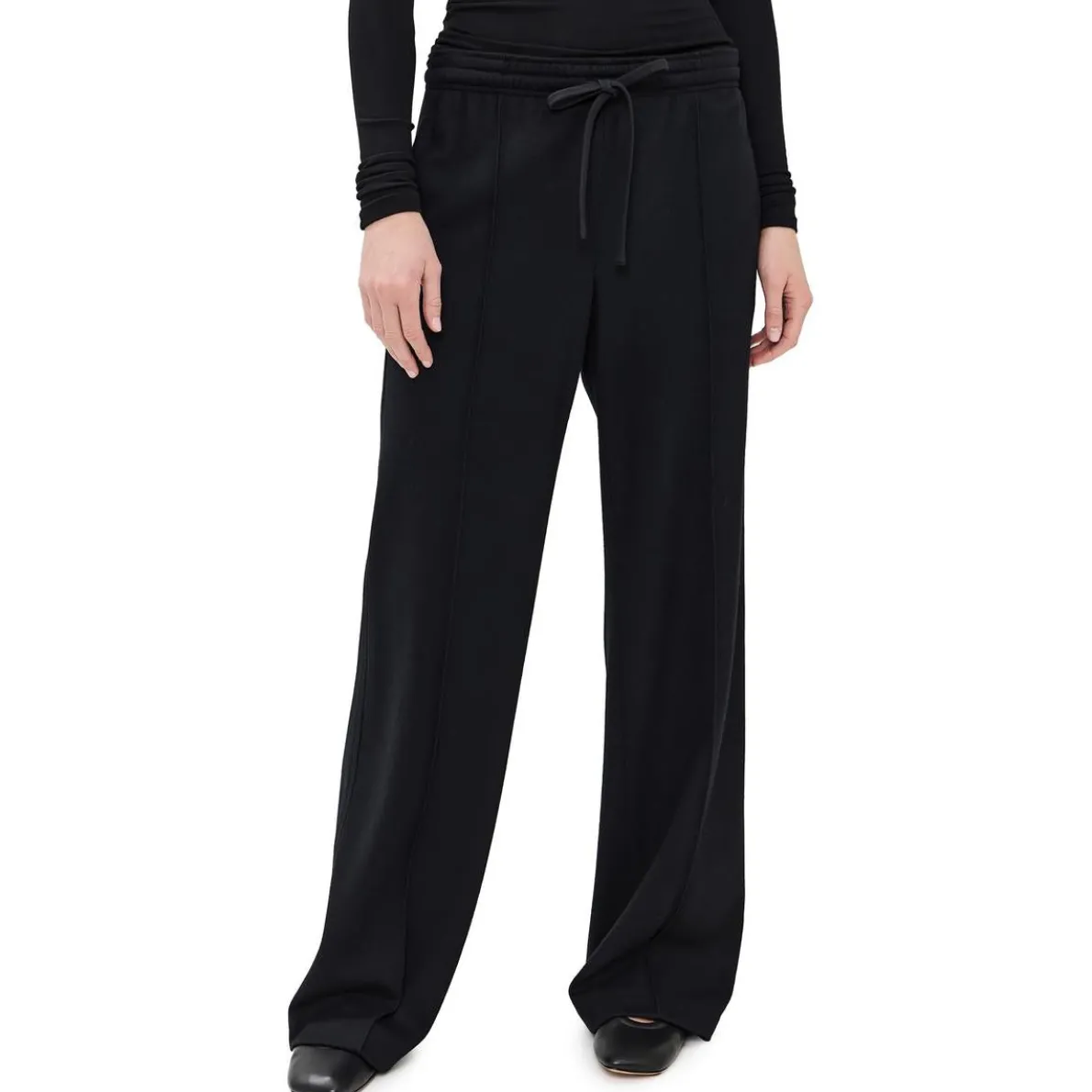 Wool Drawstring Jogger Pants