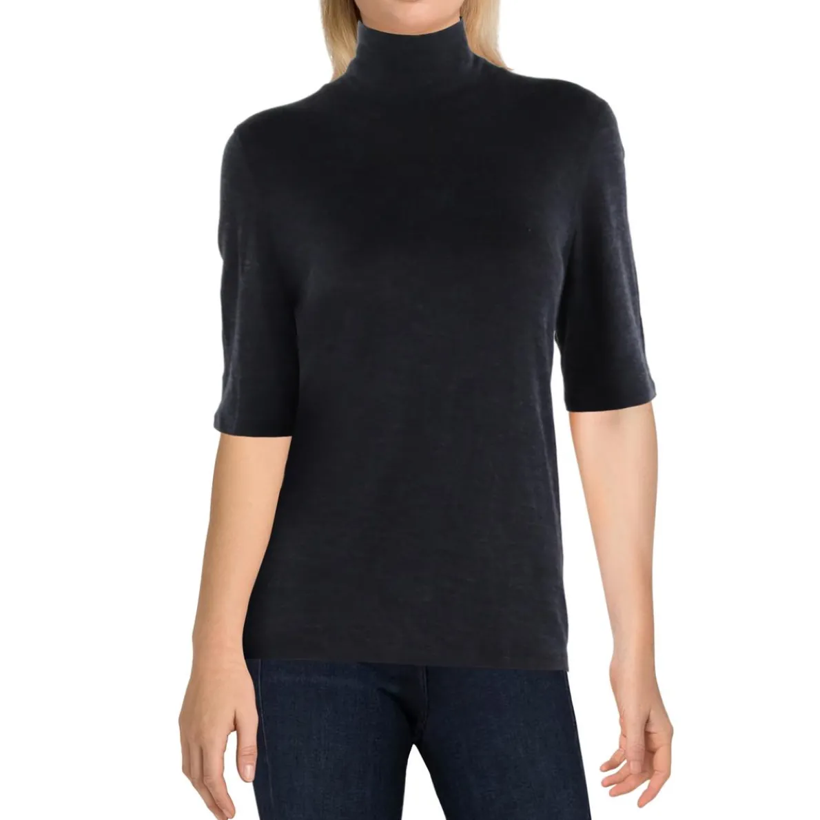 Wool Lightweight Turtleneck Top