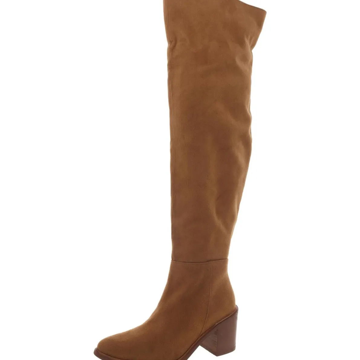 Paradise Cities Faux Suede Block Heel Over-The-Knee Boots