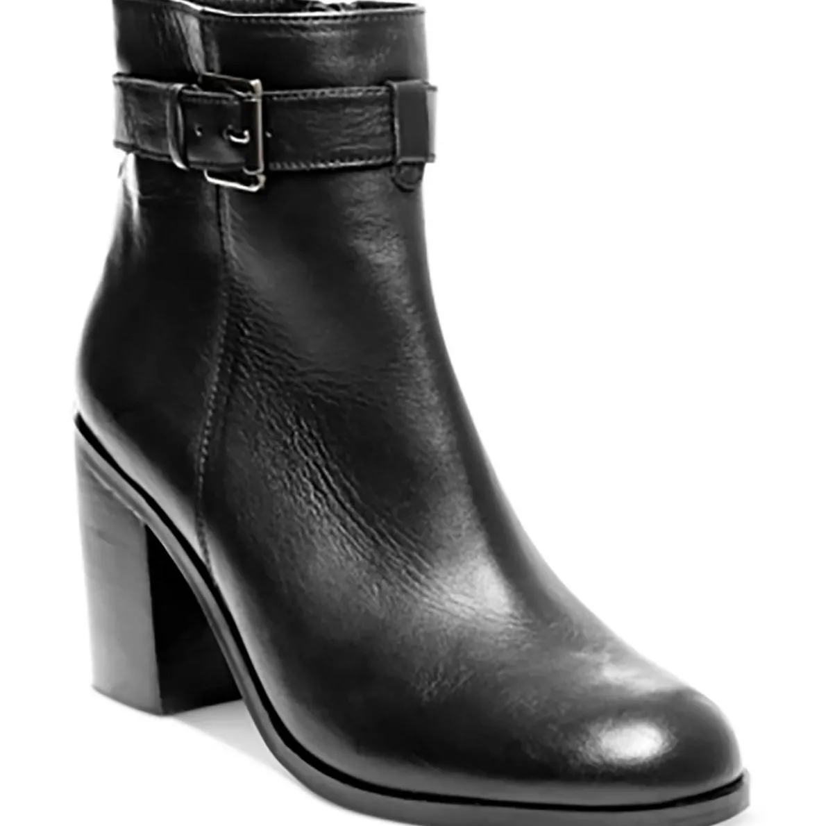 Porshia Leather Belted Ankle Boots
