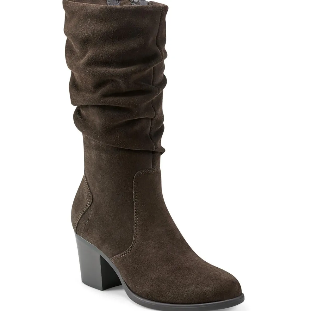 Vine Suede Almond Toe Mid-Calf Boots