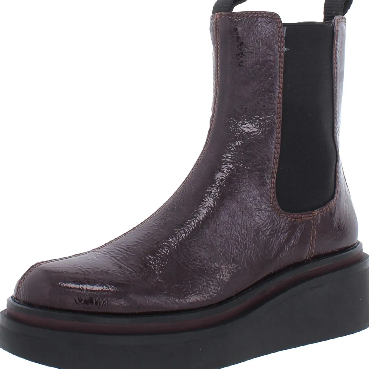 Kolton 2 Patent Wedge Chelsea Boots