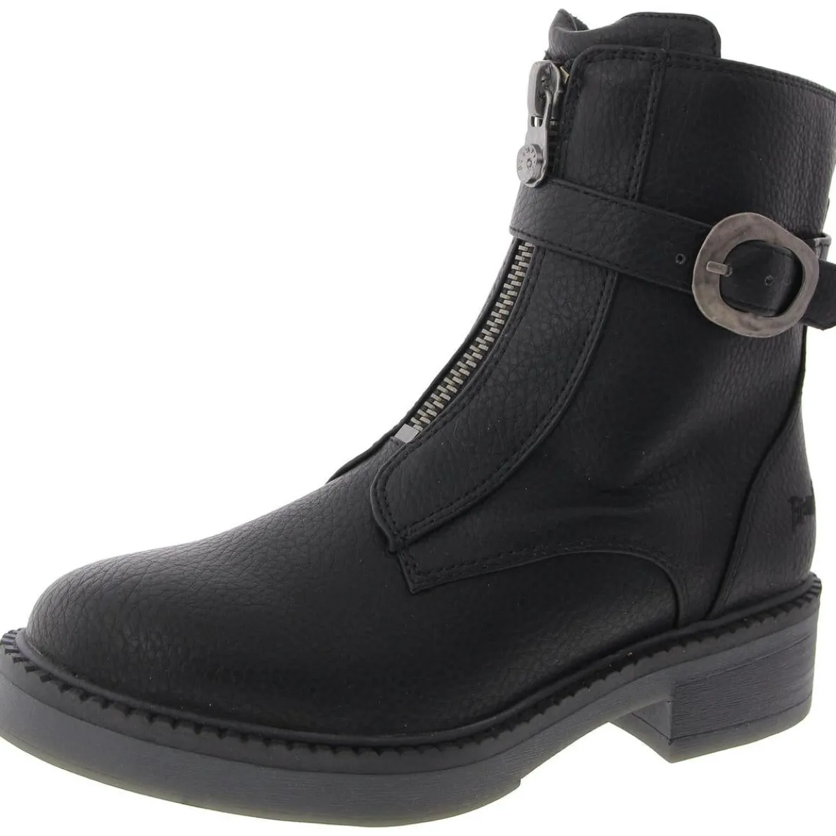 Vozlyn Double Zipper Faux Leather Motorcycle Boots